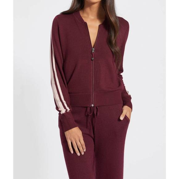 NEW LEIMERE tokyo track jacket in burgundy - Picture 1 of 4